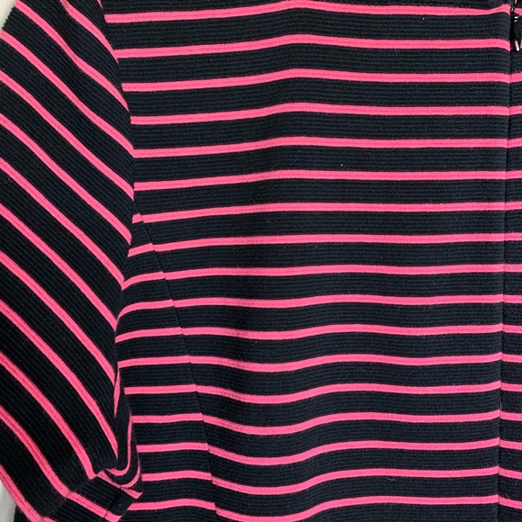 Talbots textured, structured, ponte-knit 'little black dress' w/ coral pinstripe - Picture 4 of 4